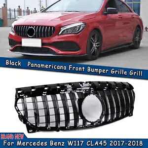 GT R パナメリカーナ グリル CLA W117 CLA200 CLA250 CLA45 2017-2018 ブラック GT R Panamericana Grille for CLA W117 CLA200 CLA250 CLA45 2017-2018 Black 【並行輸入品】