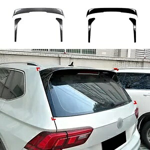車のリアリップルーフウイング + サイドスポイラー VW ティグアン MK2 2017-2023 グロスブラック Car Rear Lip Roof Wing + Side Spoiler For VW Tiguan MK2 2017-2023 Gloss Black 【並行輸入品】