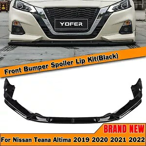 3 個フロントバンパースポイラースプリッターリップ日産アルティマ 2019-2022 ブラック YOFER 3pcs Front Bumper Spoiler Splitter Lip For Nissan Altima 2019-2022 Black YOFER 【並行輸入品】