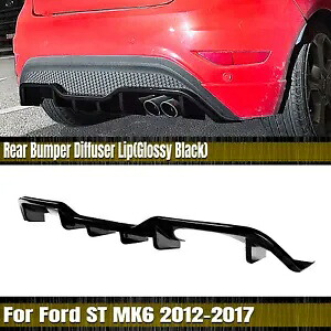 グロスブラックリアバンパーディフューザーリップフォードフィエスタ ST MK6 2012-2017 2013 Gloss Black Rear Bumper Diffuser Lip For Ford Fiesta ST MK6 2012-2017 2013 【並行輸入品】