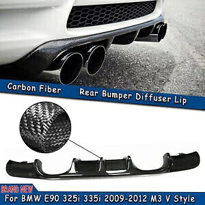 カーボンファイバーリアディフューザーリップ BMW E90 325i 335i 2009-2012 M3 V スタイル Carbon Fiber Rear Diffuser Lip For BMW E90 325i 335i 2009-2012 M3 V Style 【並行輸入品】