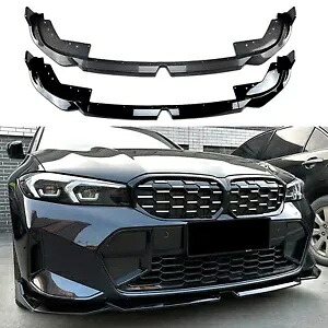 グロスブラックフロントリップスポイラー BMW 3 シリーズ G20 LCI M スポーツ 320i 325I 2023-up Gloss Black Front Lip Spoiler For BMW 3 Series G20 LCI M Sport 320i 325I 2023-up 【並行輸入品】
