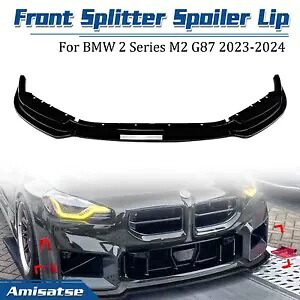 グロスブラックフロントバンパースポイラーリップスプリッター BMW 2 シリーズ M2 G87 2023-2024 Gloss Black Front Bumper Spoiler Lip Splitter For BMW 2 Series M2 G87 2023-2024 【並行輸入品】