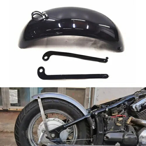 1 セットリアフェンダープレートブラケット付きヤマハ DRAGSTAR 400 650 ブラック 1 Set Rear Fender Plate W/ Bracket For YAMAHA DRAGSTAR 400 650 Black 【並行輸入品】