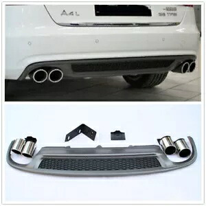 S-Line S4 スタイル リアディフューザー & 排気チップキット 2013 2014-2016 A4 B8.5 セダン用 S-Line S4 Style Rear Diffuser & Exhaust Tip Kit For 2013 2014-2016 A4 B8.5 Sedan 【並行輸入品】