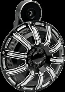 Arlen Ness 陽極酸化ブラックアルミニウム 10 ゲージ オートバイ ホーン ハーレー ユニバーサル Arlen Ness Anodized Black Aluminum 10 Gauge Motorcycle Horn Harley Universal 【並行輸入品】