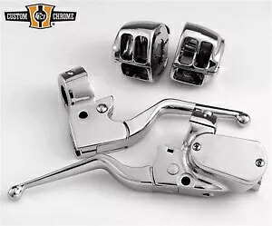 クロームハンドルバーコントロールキット ハーレースポーツスター XL シングルディスク 2007 年以降に適合 Chrome Handlebar Control Kit Fit For Harley Sportsters XL Single Disc 2007-later 【並行輸入品】
