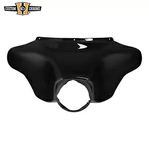 フロントバットウィングアッパーアウターフェアリング ハーレーダビッドソンツーリング 96-2013 ブラックに適合 Front Batwing Upper Outer Fairing Fits For Harley Davidson Touring 96-2013 Black 【並行輸入品】