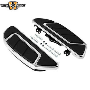 クローム滑り止めライダーフットボードフロアボードキットハーレーツーリングソフテイルに適合 Chrome Anti-Slip Rider Footboards Floorboards Kit Fit For Harley Touring Softail 【並行輸入品】
