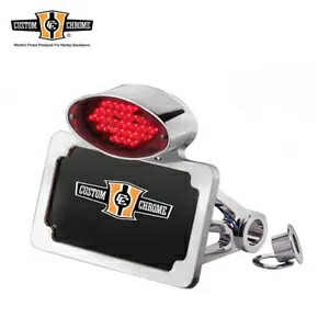 クロームキャットアイサイドマウント LED テールライトフレームハーレー 5 スピードソフテイル 87-99 に適合 Chrome Cateye SideMount LED Taillight Frame Fit For Harley 5-speed Softail 87-99 【並行輸入品】