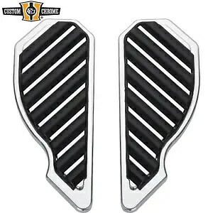 クロームブラック助手席フロアボードフットボードキットハーレーツーリングソフテイルに適合 Chrome Black Passenger Floorboards Footboard Kit Fit For Harley Touring Softail 【並行輸入品】