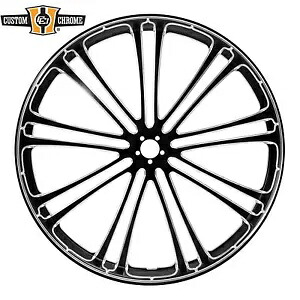 30×3.5インチ フロントホイールリム 9スポット ハーレーツーリンググライド 08-23 非 ABS ブラックに適合 30×3.5\