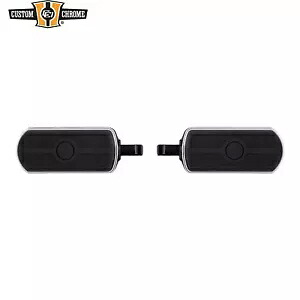 グロスブラックハイウェイオスマウントフットペグソーラーフレアラバーフィットハーレー用 Gloss Black Highway Male Mount Footpegs Solar Flare Rubber Fit For Harley 【並行輸入品】