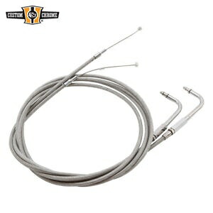 169 センチメートルスロットルケーブルステンレスハーレーダイナソフテイル 96-07 FXD FLST 96-10 に適合 169cm Throttle Cable Stainless Fits For Harley Dyna Softail 96-07 FXD FLST 96-10 【並行輸入品】