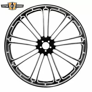 23×3.5インチ フロントホイールリム 9スポット ハーレーツーリンググライド 08-23 非 ABS ブラックに適合 23×3.5\