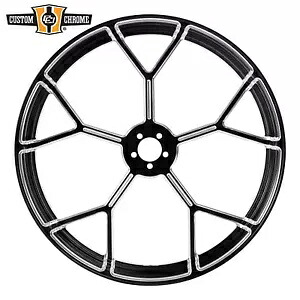 23×3.5インチ ブラック フロントホイールリム Yee フィット ハーレーツーリンググライド 08-23 非 ABS 23×3.5\