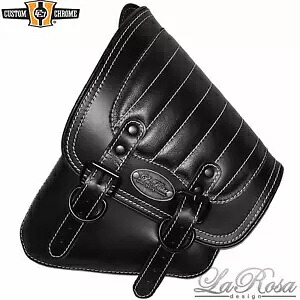 レザー左サドルバッグ スイングアームバッグ ハーレーソフテイル 1986 年以降のリジッドフレームに適合 Leather Left Saddlebag Swing Arm Bag Fits For Harley Softail 1986-Up Rigid Frame 【並行輸入品】