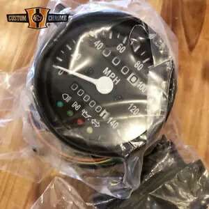ブラック 2.4 インチメカニカルミニスピードメーター 2240:60 MPH インジケーター LED+トリップメーター付き Black 2.4\