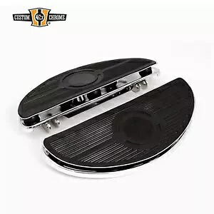 クローム楕円形「シェーカー」フロアボード ハーレー ソフテイル ダイナ 84-14 FXWG 80-86 に適合 Chrome Oval ‘Shaker’ Floorboards Fit For Harley Softail Dyna 84-14 FXWG 80-86 【並行輸入品】 50,160円