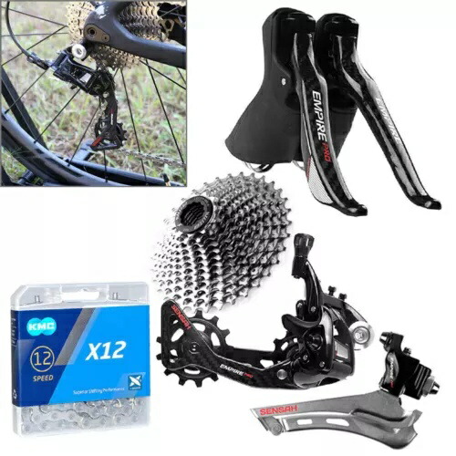 SENSAH EMPIRE 2x12 スピード シフター キット フロント リア ディレイラー 道路自転車用 BLK SENSAH EMPIRE 2x12-Speed Shifter Kit Front Rear Derailleur For Road Bicycle Blk 【並行輸入品】