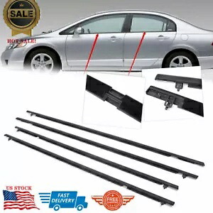 車のウィンドウトリム成形ウェザーストリップシールベルトホンダシビック 2006-2011 07 米国 Car Window Trim Moulding Weatherstrip Seal Belt For Honda Civic 2006-2011 07 US 【並行輸入品】
