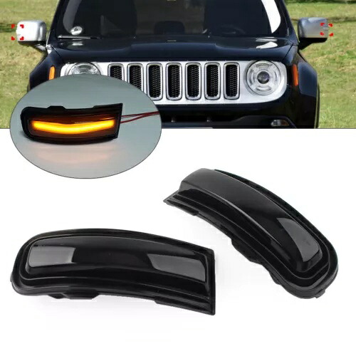 1 ペア車 LED ダイナミックフロントターンシグナルライトジープレネゲード 2015-2022 US 1 Pair Car LED Dynamic Front Turn Signal Lights For Jeep Renegade 2015-2022 US 【並行輸入品】