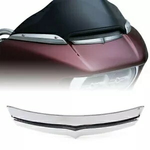 クローム ABS フロントフェアリングエアフローベントアクセントトリムハーレーロードグライド 2015-Up Chrome ABS Front Fairing Air Flow Vent Accent Trim For Harley Road Glide 2015-Up 【並行輸入品】