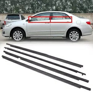 4X ウェザーストリップ ウィンドウモールディング トリム シール ベルト トヨタ カローラ 2009-2012 米国用 4X Weatherstrip Window Moulding Trim Seal Belt for Toyota Corolla 2009-2012 USA 【並行輸入品】