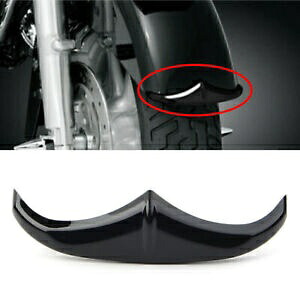 ビビッドブラックフロントフェンダーアクセントリーディングエッジチップトリムハーレーツーリング 98-2019 Vivid Black Front Fender Accent Leading Edge Tip Trim For Harley Touring 98-2019 【並行輸入品】