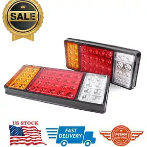 36 LED ブレーキストップリアテールライトインジケーターリバースランプトレーラートラック RV 36 LED Brake Stop Rear Tail Lights Indicator Reverse Lamp Trailer Truck RV 【並行輸入品】