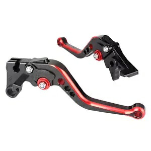 オートバイショートブレーキクラッチレバーヤマハ YZF R1 04-08 R6 05-16 ブラック & レッド Motorcycle Short Brake Clutch Levers For Yamaha YZF R1 04-08 R6 05-16 Black&Red 【並行輸入品】