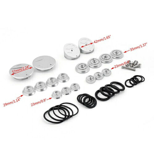 セットフレーム穴キャップカバー BMW R 1200 GS ADV LC 2014 2015 シルバーアルミニウム Set Frame Hole Caps Cover For BMW R 1200 GS ADV LC 2014 2015 Silver Aluminum 【並行輸入品】