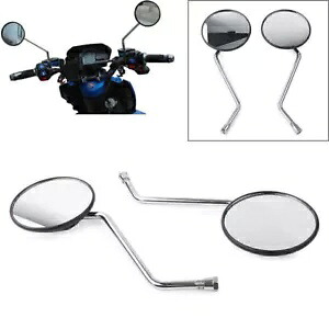 リアビューバックミラーサイドラウンドミラーユニバーサル 10 ミリメートルヤマハオートバイペア Rear View Rearview Side Round Mirrors Universal 10mm For Yamaha Motorcycle Pair 【並行輸入品】