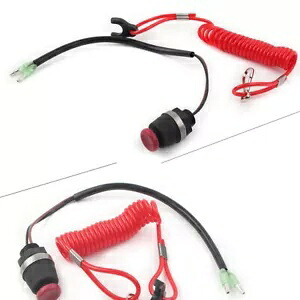 キルスイッチテザー + フレームアウトスイッチ マリンマーキュリートーハツモーターボートに適合 Kill switch tether +Flameout switch Fits for Marine Mercury Tohatsu motorboat 【並行輸入品】
