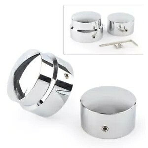 クローム リア アクスル ナット カバー キャップ ハーレー ソフテイル ダイナ スポーツスター 883 2個用 Chrome Rear Axle Nut Cover Cap for Harley Softail Dyna Sportster 883 2PCS 【並行輸入品】