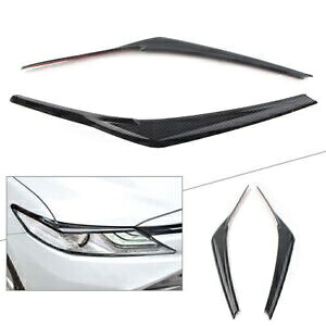 ヘッドライトランプ眉毛装飾トリムカバーフィットトヨタカムリ SE XSE ブラック 2018-2024 Headlight Lamp Eyebrow Decor Trim Cover Fit Toyota Camry SE XSE Black 2018-2024 【並行輸入品】