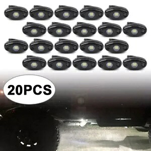 20個 車用 ホワイト LED ロックライト ジープ トラック ATV SUV トレイルリグ バーランプ用 20 Pcs Car White LED Rock Light for JEEP Truck ATV SUV Trail Rig Bar Lamp 【並行輸入品】