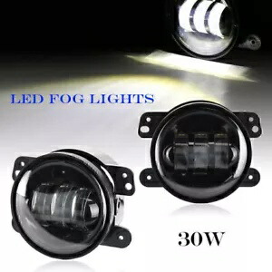 2x 30W LED フォグランプ ジープ ラングラー アンリミテッド 4ドア ダッジ クライスラー 4インチ用 2x 30W LED Fog Lights For Jeep Wrangler Unlimited 4-Door Dodge Chrysler 4\