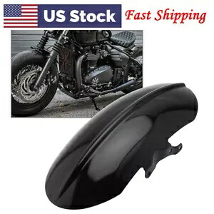 バイク VividBlack ショート フロント マッドガード フェンダー ボバー スピードマスター 1200 用 1x Motorbike VividBlack Short Front Mudguard Fender For Bobber Speedmaster 1200 1x 【並行輸入品】