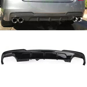 リアバンパーディフューザーエキゾーストリップブラック BMW 5 シリーズ F10 M スポーツ 2011-2016 US Rear Bumper Diffuser Exhaust Lip Black For BMW 5 Series F10 M Sport 2011-2016 US 【並行輸入品】