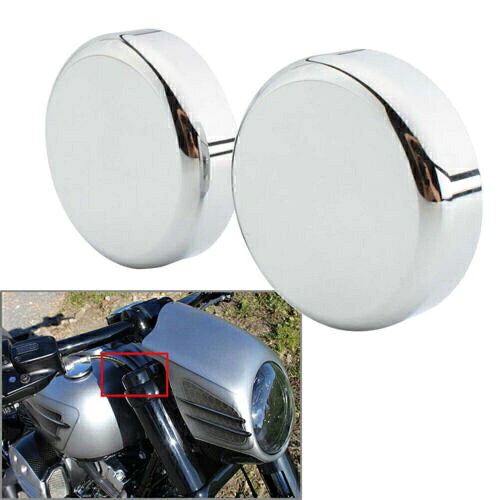 ハーレー StreetBob Breakout Dyna Softail 用クロームアッパーフォークステムナットキャップカバー Chrome Upper Fork Stem Nut Cap Cover For Harley StreetBob Breakout Dyna Softail 【並行輸入品】