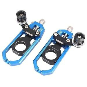 チェーンアジャスターテンショナー スプール付き ヤマハ YZF R1 2004 2005 左右 ブルー Chain Adjuster Tensioners W/ Spool Fit Yamaha YZF R1 2004 2005 Left Right Blue 【並行輸入品】