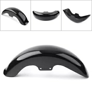 フロントフェンダーマッドガードスプラッシュカバーハーレーソフテイルファットボーイ06-17 ABSブラックに適合 Front Fender Mudguard Splash Cover Fit For Harley Softail Fatboy 06-17 ABS Black 【並行輸入品】