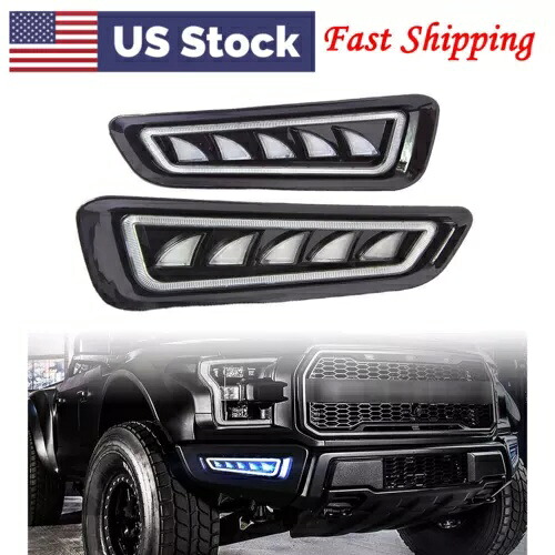 6 LED デイタイムランニングライトターンシグナルフォグランプフォード F150 ラプター 2017-2019 6 LED Daytime Running Light Turn Signal Fog Lamp For Ford F150 Raptor 2017-2019 【並行輸入品】