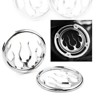ハーレー エレクトラ ストリート グライド TriM 用クローム スピーカー グリル アクセント トリム カバー Chrome Speaker Grill Accent Trim Cover for Harley Electra Street Glide TriM 【並行輸入品】