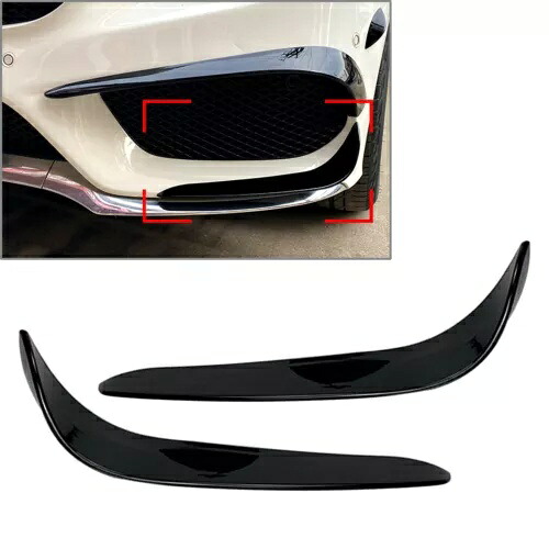 2 個フロントバンパーリップスプリッタースポイラーメルセデスベンツ C クラス W205 2015-2018 用 2 Pcs Front Bumper Lip Splitter Spoiler For Mercedes Benz C-Class W205 2015-2018 【並行輸入品】