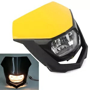 1 個ユニバーサルヘッドライトヘッドランプフェアリングスーパーモトバイクダートバイク用 1 Pcs Universal Headlight Head Lamp Fairing For Supermoto Bike Dirt Bike 【並行輸入品】