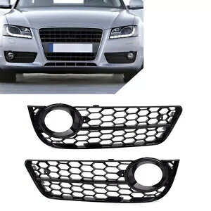 1 ペアハニカムメッシュフロントバンパーフォグライトグリルカバーアウディ A5 2008-11 1 Pair Honeycomb Mesh Front Bumper Fog Light Grille Cover For Audi A5 2008-11 【並行輸入品】