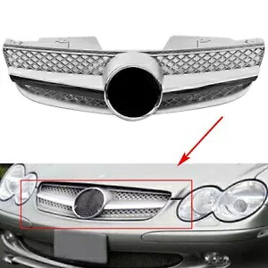 フロントラジエーターフードグリル 1 フィンメルセデスベンツ R230 SL550 SL63 07-09 スライバー Front Radiator Hood Grille 1 fin For Mercedes Benz R230 SL550 SL63 07-09 Sliver 【並行輸入品】