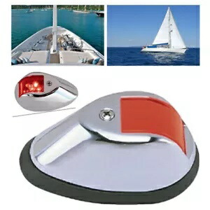 1x ステンレススチール製レッドマリンボートヨット船尾ナビゲーションライト 12V LED NAV ランプ 1x Stainless Steel Red Marine Boat Yacht Stern Navigation Light 12V LED NAV Lamp 【並行輸入品】
